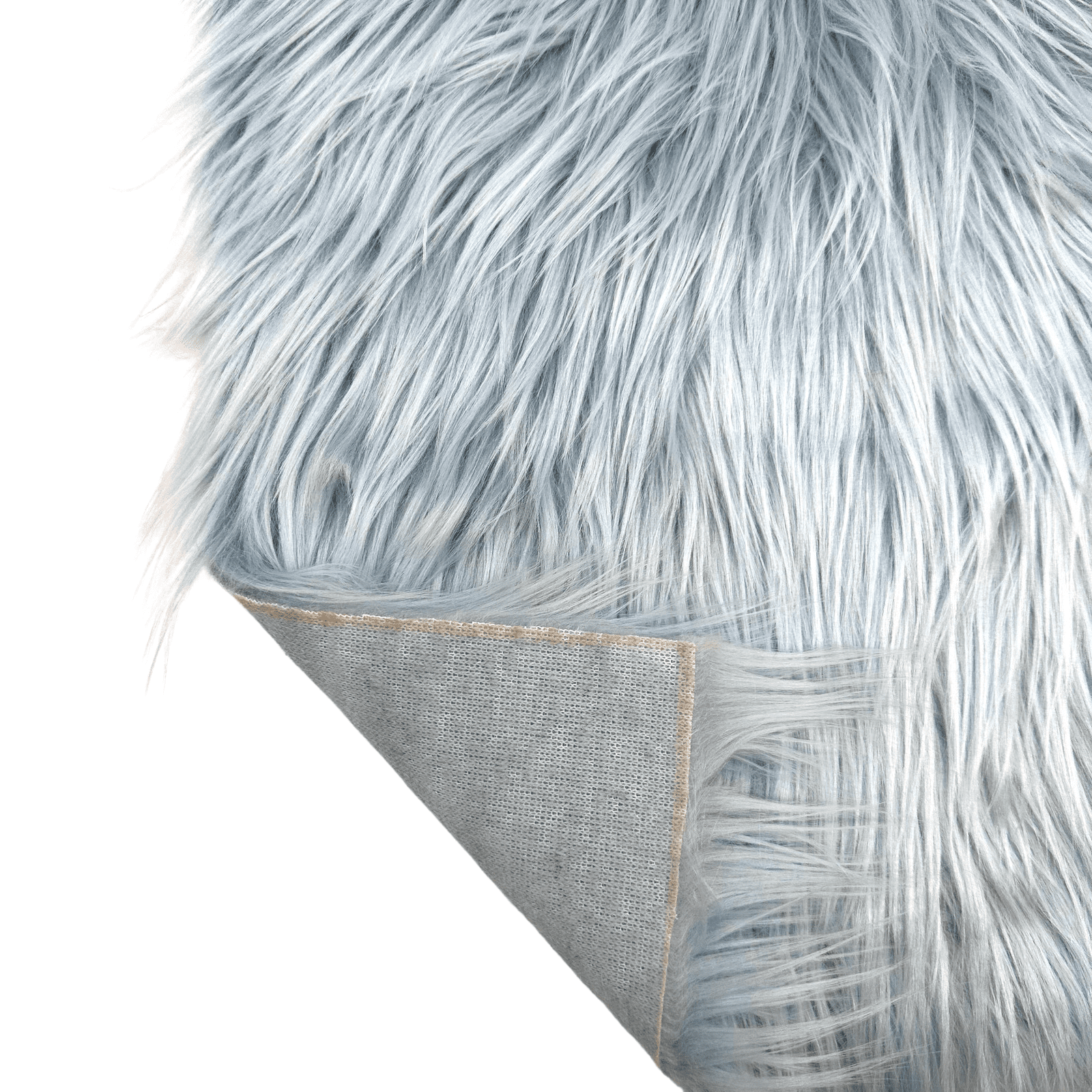 Ice Fabrics Faux Fur Fabric Squares - 10x10 Inches Pre-Cut Craft Fur Fabric - Shaggy Mohair Fabric for Costumes, Apparel, Rugs, Pillows, Decorations and More - Baby Blue Fur Fabric