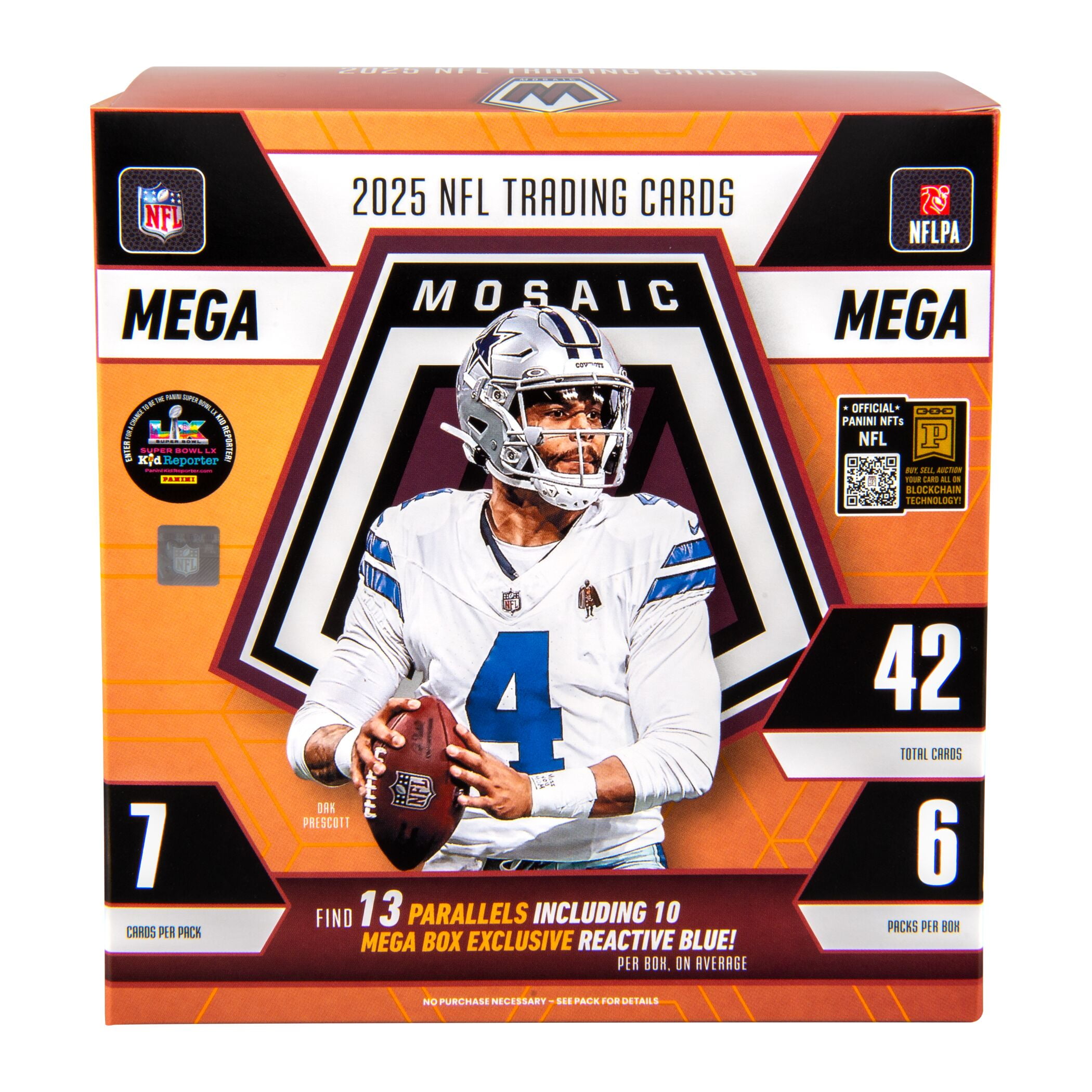 25 PANINI MOSAIC FOOTBALL MEGA BOX