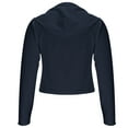thumbnail image 6 of BLCHUNen Sweatshirts for Women Cropped Ribbed Knitted Full Zip up Hooded Drawstring Casual Lightweight Fall Long Sleeve Shirts, 6 of 8