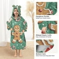 thumbnail image 3 of FORMRS Wearable Blanket Hoodie with Sleeves for Kids Cozy Flannel Sweatshirt, Christmas Gingerbread, 3 of 7