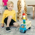 thumbnail image 6 of Melissa & Doug Shape-Sorting Wooden Dump Truck Toy With 9 Colorful Shapes and 2 Play Figures, 6 of 10