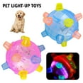 BLE Jumping Activation Ball For Dogs LED Music Bouncing Pet Toys Funny