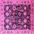thumbnail image 1 of Ahgly Company Indoor Square Oriental Pink Industrial Area Rugs, 4' Square, 1 of 4