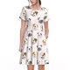 thumbnail image 1 of Easygdp Bulldog Face para Vestido Transpirable de Mujer, Vestido Suelto de Manga Corta con Pliegues y Bolsillos para el Verano, 1 of 6