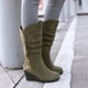 thumbnail image 1 of Zapatos de mujer, Color sólido, moda informal, gamuza, cremallera superior, tacones de cuña, cálido invierno, botas de vaquero resistentes al desgaste Wmkox8yii sa3377, 1 of 6