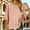 Pinks, variant on Women’s Capris Sleeve T-Shirt Loose Round Neck Pullover Tops Summer Casual Comfy Tees