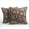 thumbnail image 2 of XIANYOU-housse de Coussin Imprimé Floral Brun Rougeâtre 16x16 Pouces Ensemble de 2 Vintage Boho Cottage Décor Printemps Automne Housse de Coussin Neutre Accent Moderne pour Maison Chambre Canapé, 2 of 4