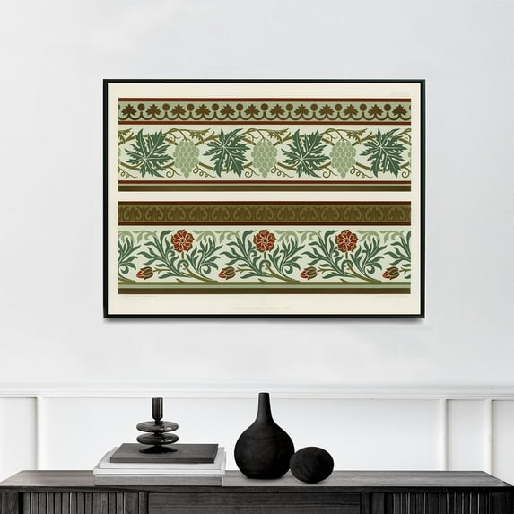 Vintage Floral Pattern - 1892 | G.A Audsley and M.A. Audsley | Premium Fine Art Print | 19th Century British | Illustration | Pattern