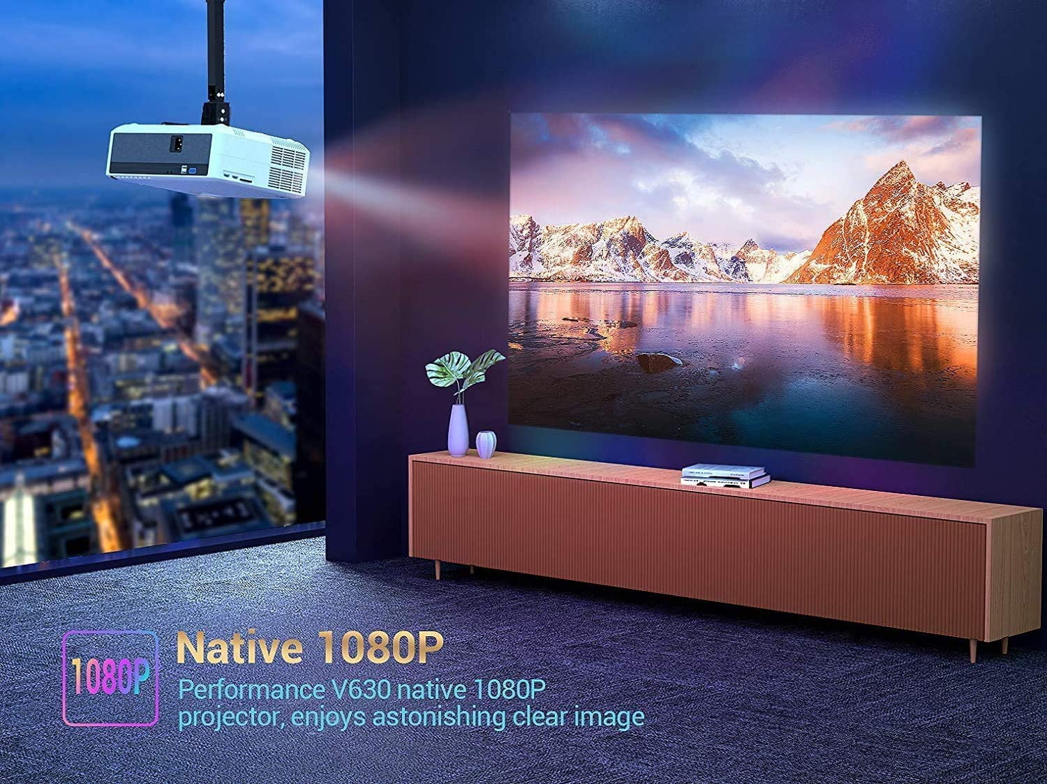 VANKYO Performance V630 Native 1080P Full HD Projector, 300 LED Proje