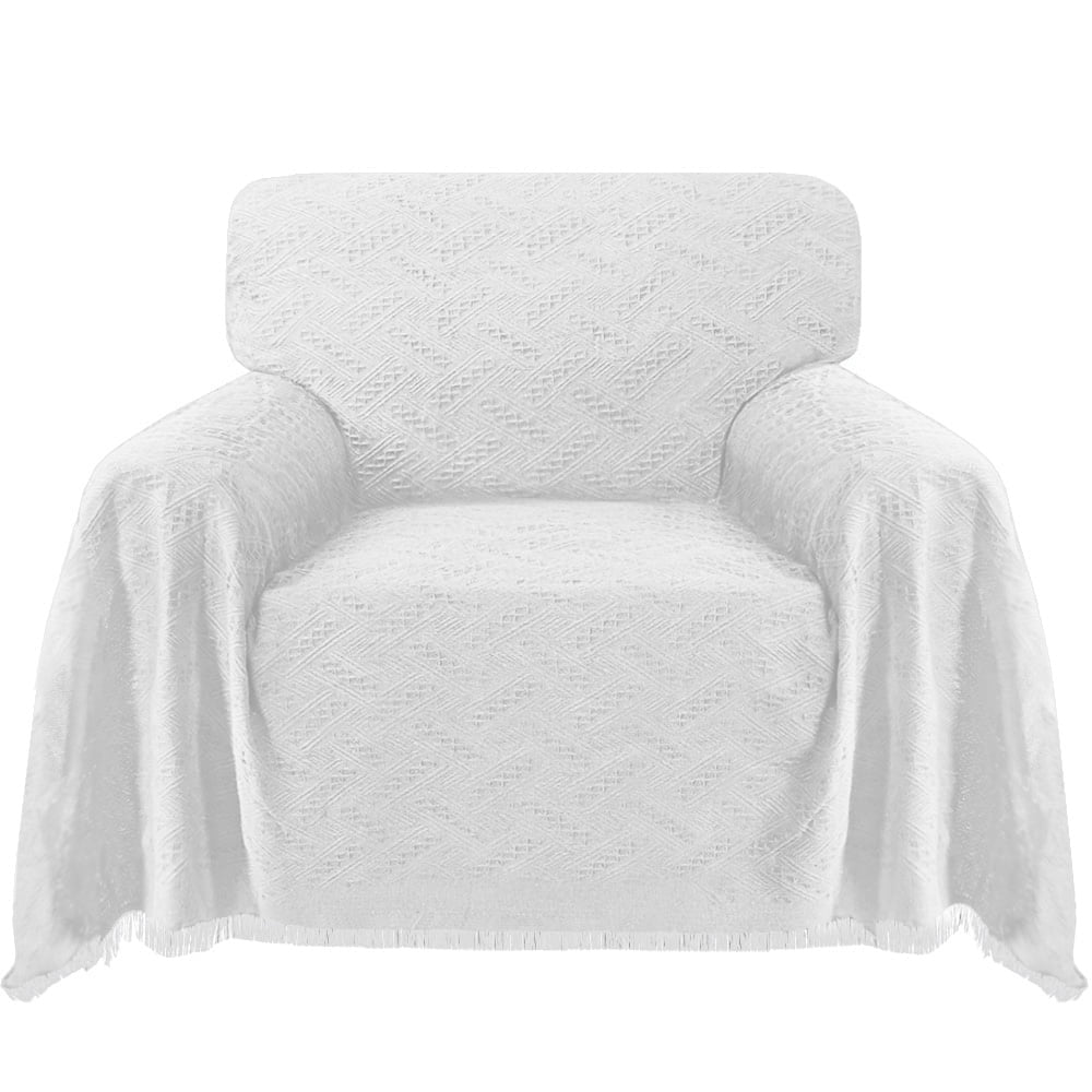 Sanmadrola White Sofa Covers for 1 Cushion Couch Cover, Sectional Couch Covers for L Shaped