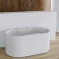 thumbnail image 4 of Cosmo White High-gloss  Center Drain Acrylic Free-standing Tub, 4 of 7
