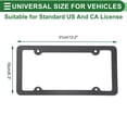 thumbnail image 4 of Unique Bargains License Plate Frame Aluminum Alloy Car Front Rear License Plate Holder with Screws Caps 4 Hole 1 Set Round Hole Narrow Frame Carbon Fiber Black, 4 of 8