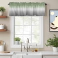 thumbnail image 2 of Sage Green Valance Curtain and Grey Ombre Color Gradient Window Valances Rod Pocket Short Curtains Window Treatments for Kitchen Bedroom Bathroom Laundry 42" x 18", 2 of 9