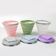 thumbnail image 2 of silicone folding water cups with lids,reusable drinking mugs cup,travel camping picnic bottle, 2 of 6