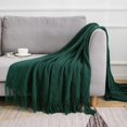 thumbnail image 4 of Couverture Tricotée Douce, Couverture de Retournement, Couverture Douce, Vert 127*180 cm - style 2, 4 of 5