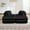 Black, variant on Holaki 77.2" Boneless Modular Sectional Sofa Couch, 32D High-Resilience 2-Seater Couch with Throw Pillows, Teddy Fleece Fabric Convertible Sofa Couch with R-Shaped Chaise for Living Room, Green