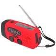 thumbnail image 4 of Radio Solaire à Manivelle avec Lampe de Poche LED Portable FM AM WB USB Radio pour Prévention des Catastrophes d'Urgence Rouge Américain, 4 of 5