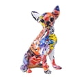 thumbnail image 3 of Estatua de perro Graffiti, adorno de Animal, estatua de Animal, artesanía de cachorro, escultura de resina, figura de Chihuahua para oficina, cafeterí, 3 of 8