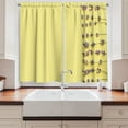 thumbnail image 2 of Ambesonne Lavender Kitchen Curtains, Modern Flowers Photo Print, 55"x24", Pastel Yellow Pale Lilac, 2 of 3