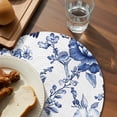 thumbnail image 3 of White Blue Spring Floral Round 13 Inch Placemats Set of 8, Summer Botanical Hummingbird HeatResistant Non Slip Place Mats for Dining Table, Wipeable Braided Kitchen Table Mats for Housewarming, 3 of 9