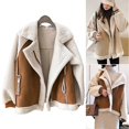thumbnail image 3 of Women's Warm Fur One-Piece Lambswool Jacket Thicken Long-Sleeve Warming Clothes for Women Daily Wear, 3 of 5
