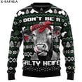 thumbnail image 2 of Suéteres de punto navideños con diseño divertido de vaca lechera, divertidos regalos de Navidad y Halloween, jerséis para parejas, fiestas, unisex, informales, 1, 2 of 5