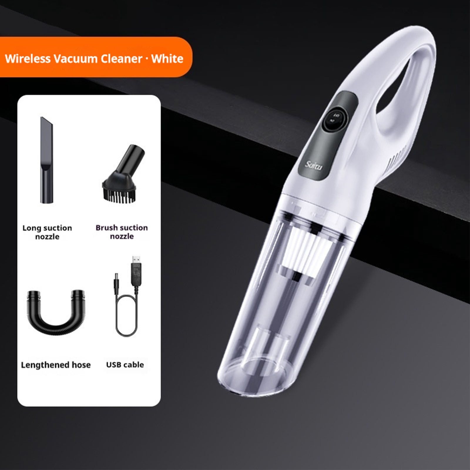 VOAVEKE Portable Car Vacuum Cleaner, Handheld Vacuum, Car Vacuum Cleaner Portable Wireless Charging Car Wet And Dry Vacuum Cleaner Household Handheld High Power Vacuum Cleaner Wireless
