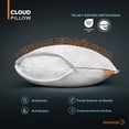 thumbnail image 4 of Almohada Dreamlab Cloud Pillow Altura Ajustable con Memory Foam y Microfibras Firmeza Media Hipoalergénica Tamaño King Size, 4 of 7