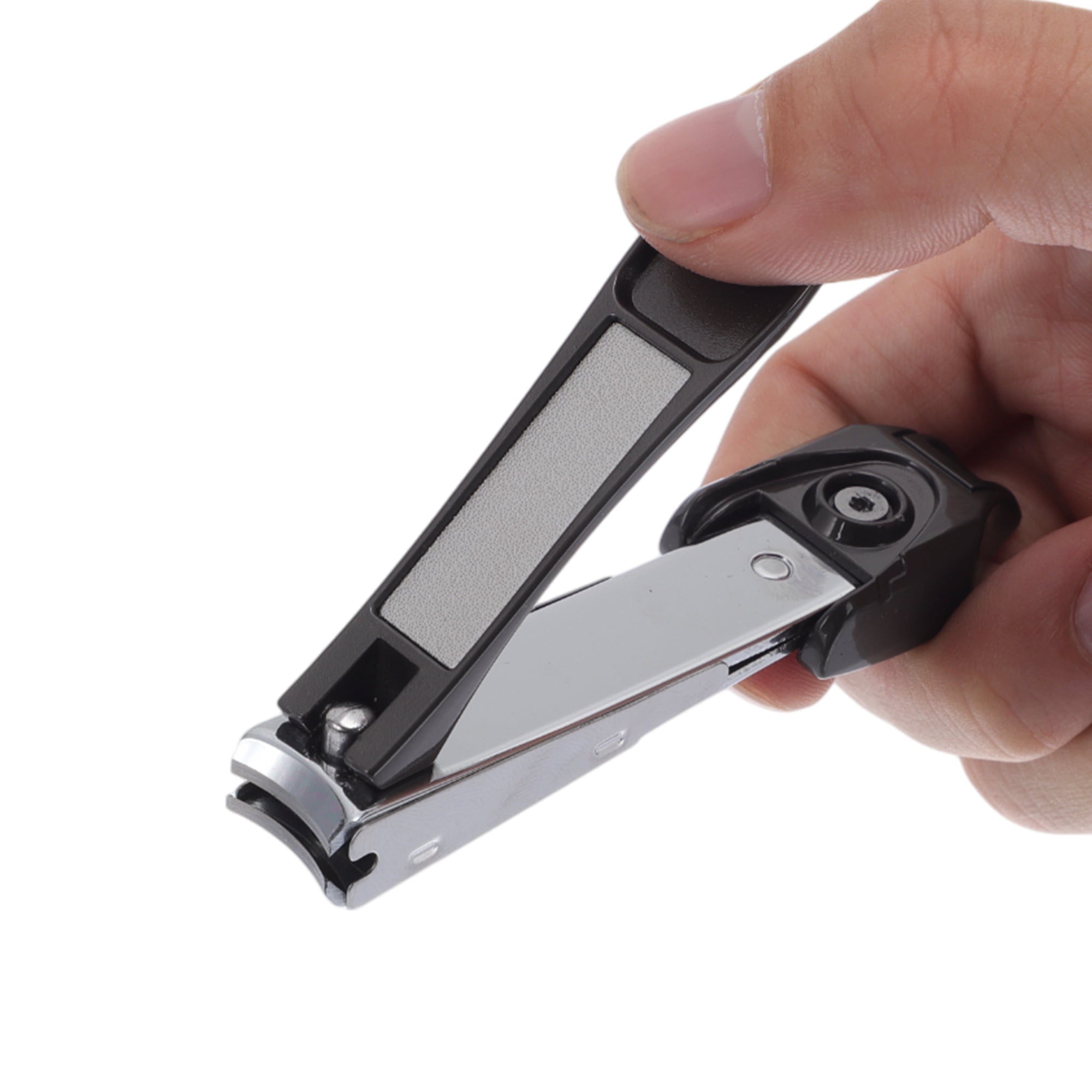 Unique Bargains 1pc Fashion Nail Clipper 3.58"x 0.87" Titanium Tone Large