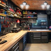 Homestead 3 Panel Adjustable Garage Light - 4 Pack - 2000LM LED – Ultra-Bright, Energy-Efficient Ceiling Lights for Garages, Workshops & Basements