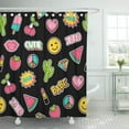 thumbnail image 1 of Cortina de ducha ABPHQTO Colorido Chicas Lindas Bordado 150x180 cm, 1 of 1