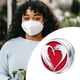 thumbnail image 4 of Mascarilla facial difusor de aceite esencial medallón botón ambientador vestido broche, Corazón, 4 of 8