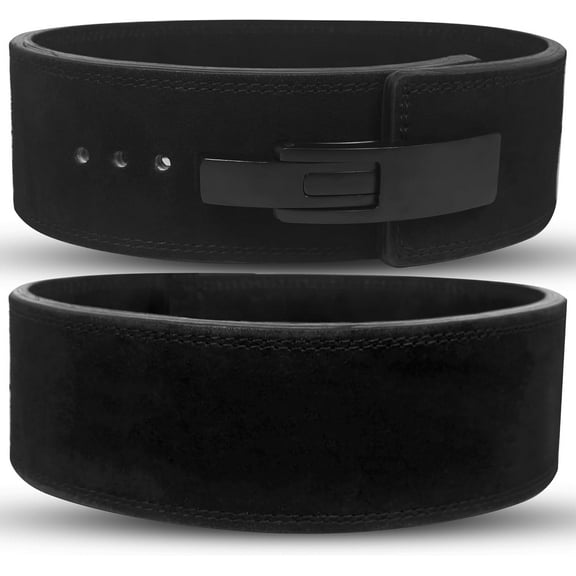 RAD Weight Lifting Belt for Powerlifting and Deadlifting - Adjustable Lever Buckle Belt for Weightlifting (Black, L)