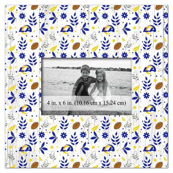 Los Angeles Rams 10'' x 10'' Floral Pattern Frame