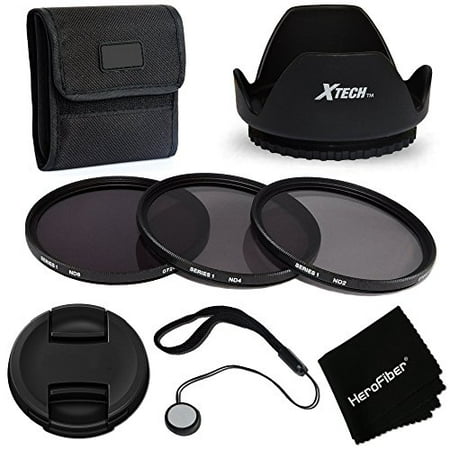 PRO 58MM ND Filters Accessory KIt w/ 3 Piece 58mm ND (Neutral Density) Filters (ND2 ND4 ND8) + 58mm Hard Lens Hood + 58mm Lens Cap for Canon EOS Rebel T6i T6s T5i T5 T4i T3i T3 and all 58mm (Best Neutral Density Filter For Canon)