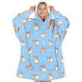 thumbnail image 1 of Sudadera con capucha Warmstorey Blue Corgi, regalo para esposa y madre, 1 of 6