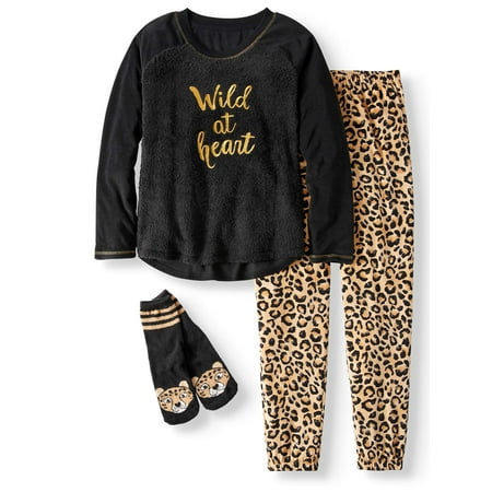 Secret treasures women's and women's plus giftable 3pc pajama set with socks