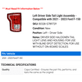 thumbnail image 2 of Left Driver Side Tail Light Assembly - Compatible with 2021 - 2023 Ford F-150 2022, 2 of 2
