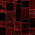 thumbnail image 1 of Ahgly Company Machine Washable Indoor Square Patchwork Red Transitional Area Rugs, 5' Square, 1 of 4