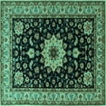 thumbnail image 1 of Ahgly Company Indoor Square Persian Turquoise Blue Traditional Area Rugs, 4' Square, 1 of 4