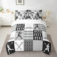 thumbnail image 2 of Castle Fairy 7-Piece Queen Bedding Set - Boys Sport Lacrosse Plaid, 2 of 8