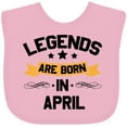 thumbnail image 3 of Inktastic Legends Are Born in April Boys or Girls Baby Bib, 3 of 4