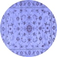thumbnail image 1 of Ahgly Company Indoor Round Persian Blue Traditional Area Rugs, 4' Round, 1 of 4