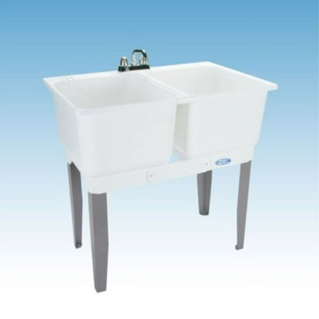 Mustee 22c utilatwin combo laundry/utility tub, white Sink