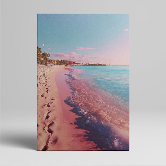 1pc Tropical Beach Sunset Canvas Wall Art - Framed Decor room hanging Wall Picture Decor for Home Gifts, living room, bathroom, bedroom, kitchen wall art decor canvas wall art