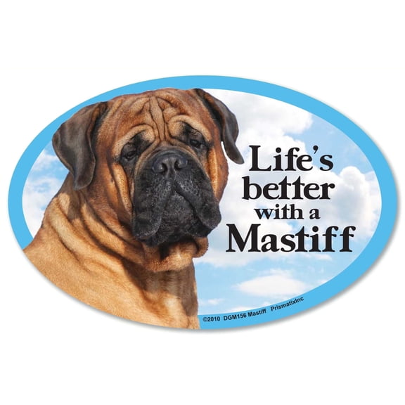 Prismatix Mastiff Oval Dog Magnet – 6 x 4 in, Full Color