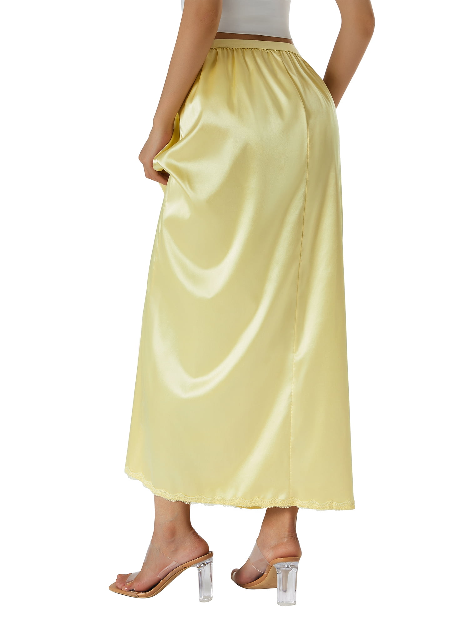 Buy Cathery Half Slip for Women Satin Long Underskirt Dress Extender