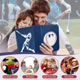 thumbnail image 2 of Baseball Card Binder 900 Pockets, 50 Sleeves Large Baseball Binder 3 Ring Zipper Trading Cards Holder 9 Pocket, Sport Collection Book Storage Organizer, Blue A, 2 of 6