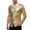 Gold, variant on Mens Shirts Casual Carnival Disco Glitter Short Sleeve Lapel Top Party Dance Club Night Out Comfortable Shirt for Men Black L