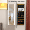 thumbnail image 3 of Jewelry Storage Fashion Simple Jewelry Storage Mirror Cabinet With LED Lights Can Be Hung On The Door Or Wall,Jewelry Boxes, 3 of 7